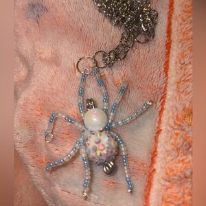 Beaded Spider Pendant Necklace